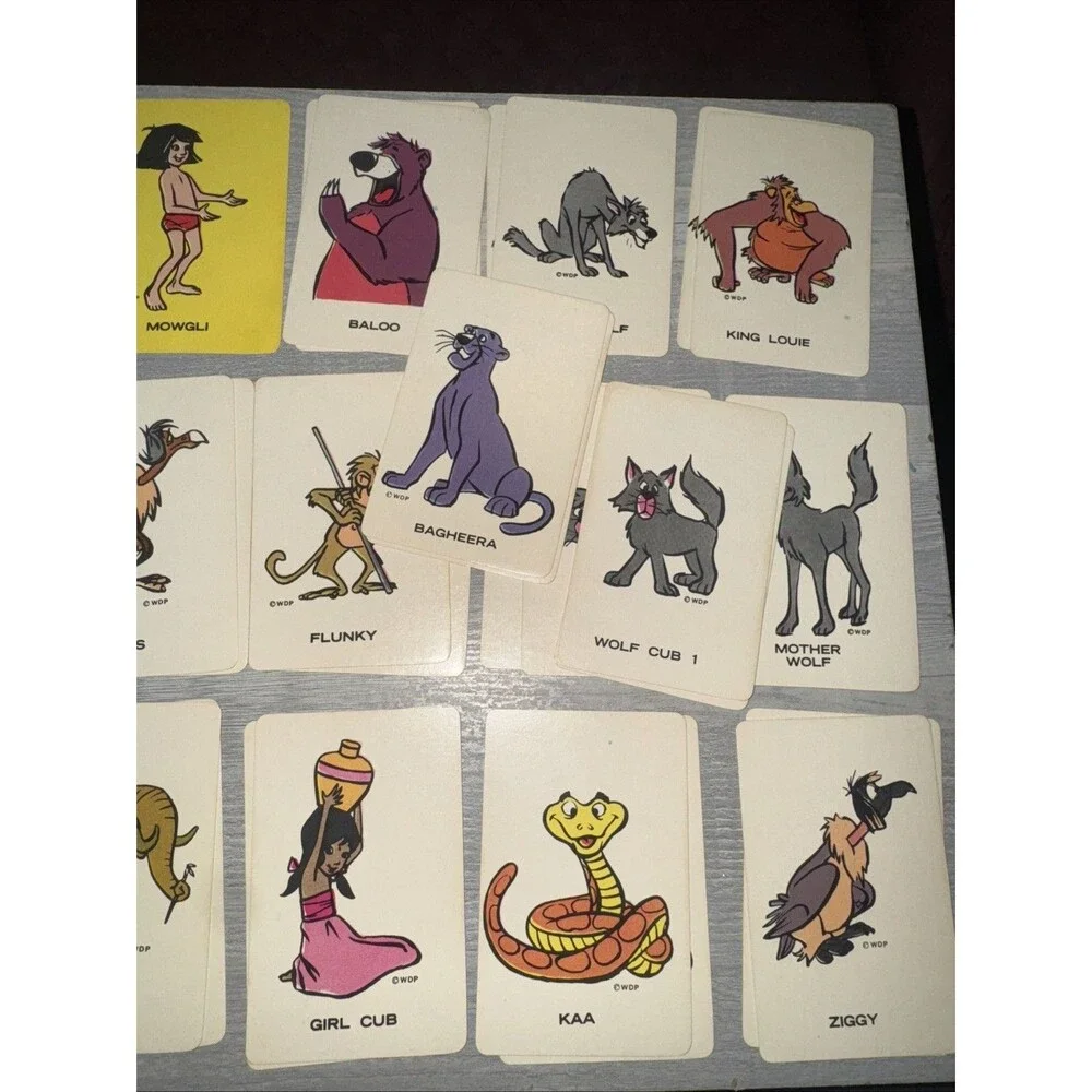Walt Disney Presents Jungle Book Card Game - Vintage - Edu-Cards